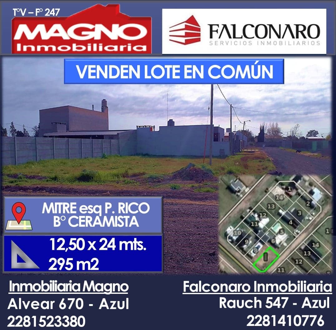 Terreno en Av. Mitre y Puerto Rico (Barrio Ceramista)